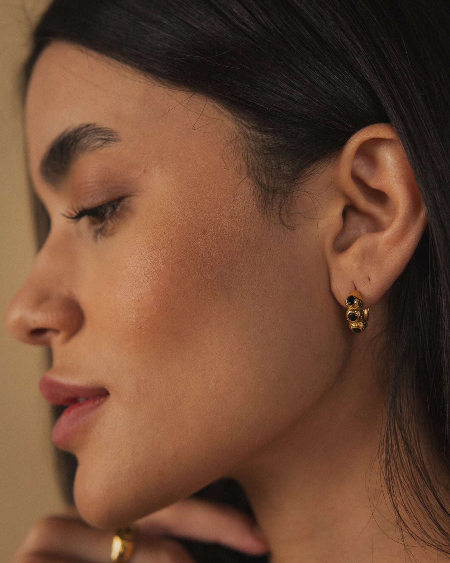Tephra Huggie Earrings