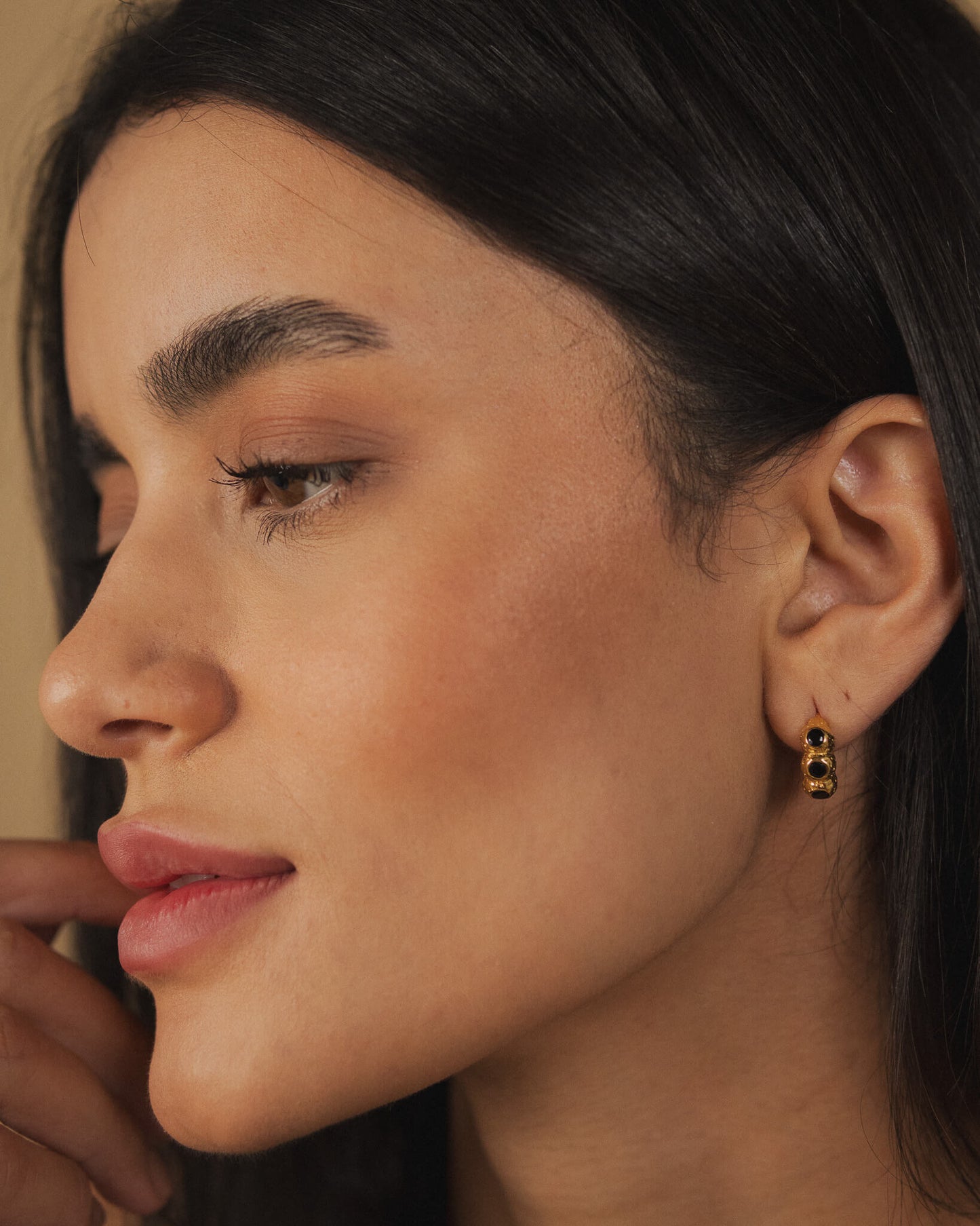 Tephra Huggie Earrings